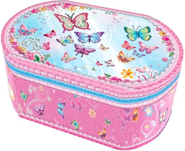 Ovális zenélő doboz - pillangók Pecoware