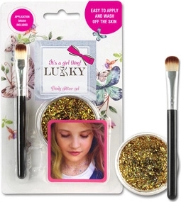 Lukky csillogó testgél aranyecsettel