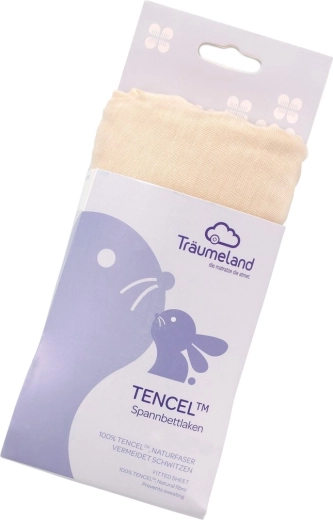 Träumeland Tencel UNI bézs gumis lepedő