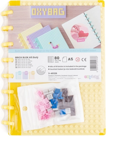 A5-ös kockás jegyzettömb – sárga