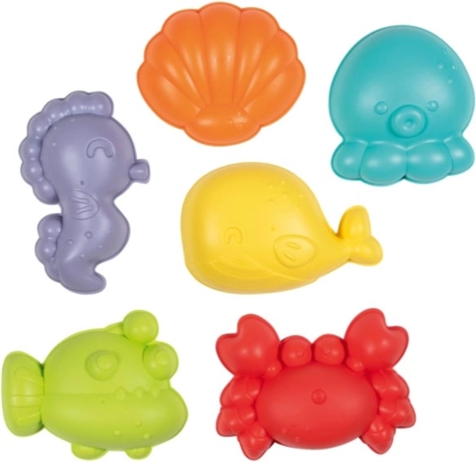 6 darabos bioplasztik homokozó forma készlet GOKI