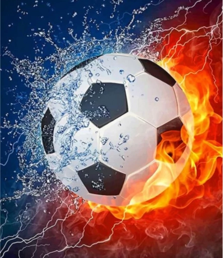 Gyémántfestés Futball Labda 30x40cm