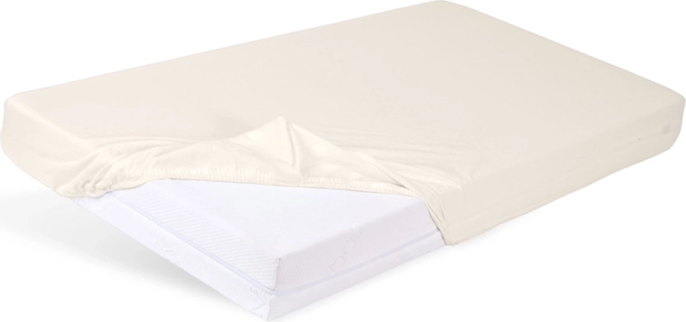 Babymatex gumis jersey lepedő kiságyba 60 × 120 cm ecru (elefántcsont)