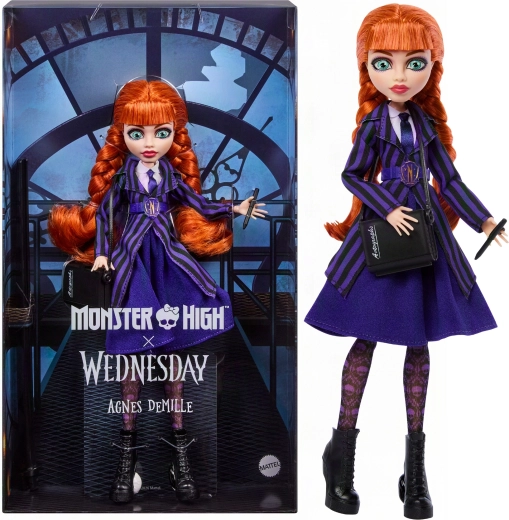Monster High x Wednesday gyűjtői baba agnes demille - 1 db