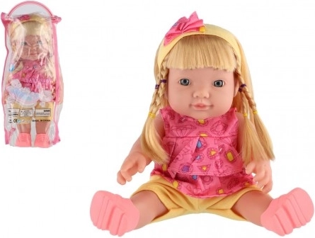 Hangot adó baba 30 cm műanyag tasakban