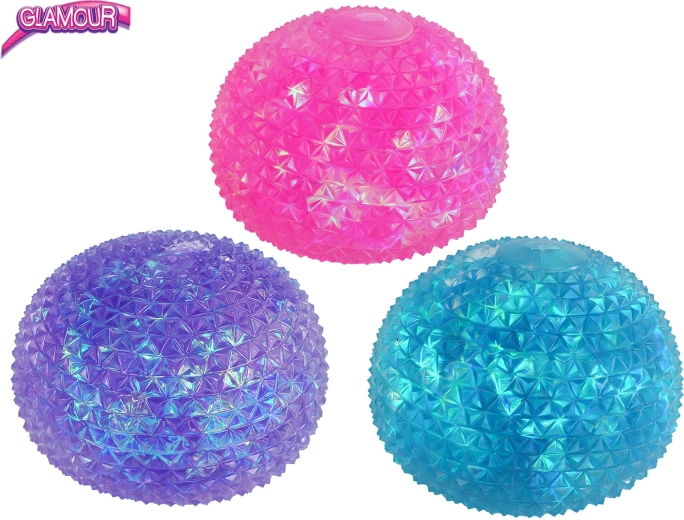 Glamour kristályos nyújtható stresszlabda Sugar 10 cm (6 db)