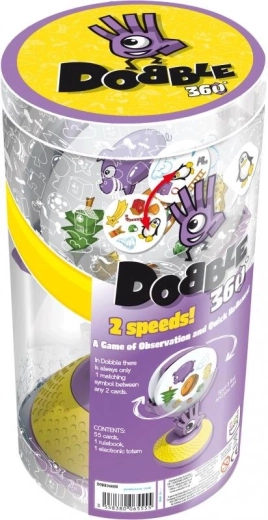 Asmodee Dobble 360 – megfigyelőképesség-fejlesztő játék forgó toronnyal