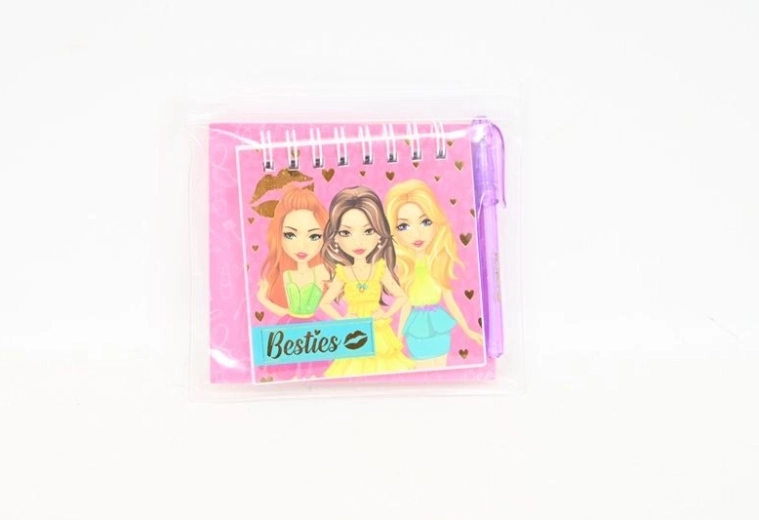 Besties mini spirálos jegyzetfüzet tollal