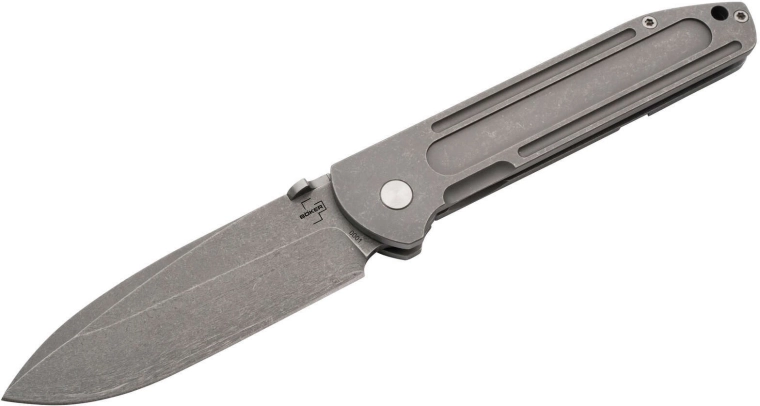 Böker Plus Evade zsebkés 9 cm stonewash felülettel és klippel