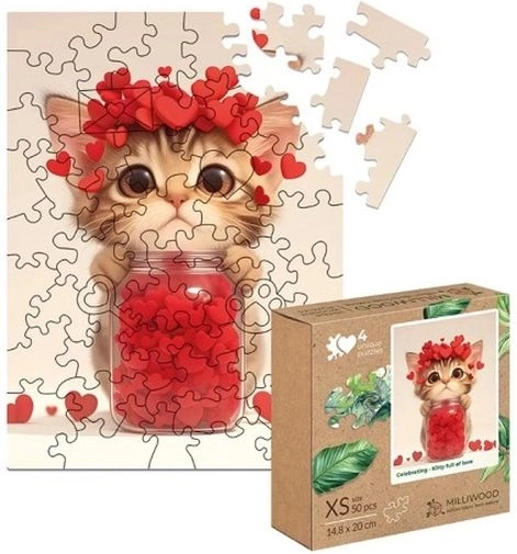 Fa puzzle XS – szeretettel teli kiscica 50 darab