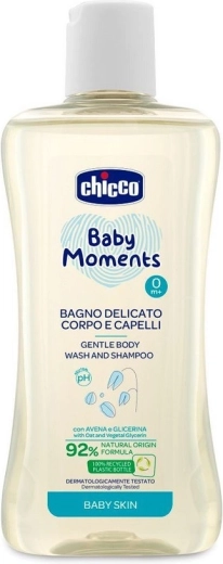 Chicco Baby Moments 2 az 1-ben tusfürdő hajra és testre 200 ml