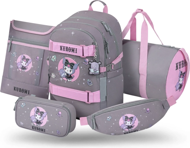 Iskolai szett 5 részes Baagl Skate Kuromi Grey