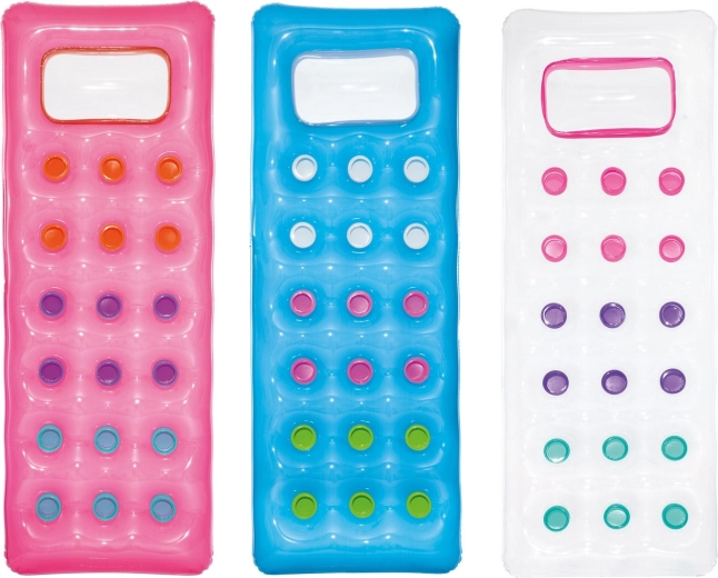 Felfújható strandnyugágy ablakos párnával 188 × 71 cm – rózsaszín