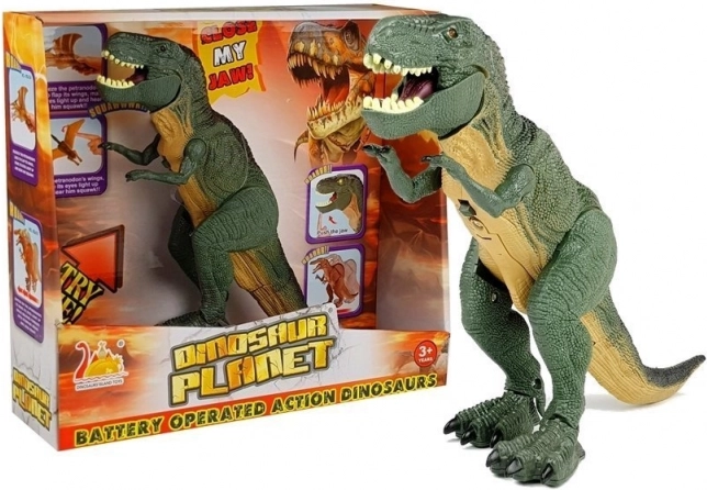 Interaktív dinoszaurusz elemmel Tyrannosaurus Rex lépegetés