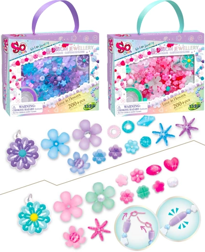 Tasia virágos ékszerkészítő készlet 200+ darab