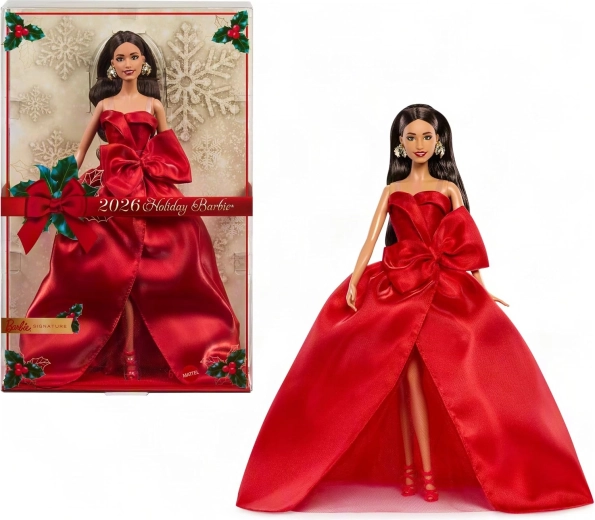 Mattel Barbie Signature karácsonyi gyűjtői baba 2026 piros ruhában - 1 db