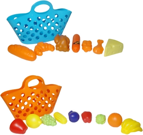 Gyümölcs és zöldség kosárban – gyerek élelmiszerkészlet