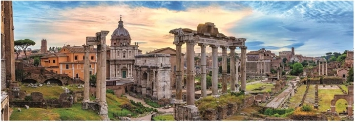 Clementoni panoráma puzzle 1000 darab – Róma: Forum Romanum naplementében (High Quality Collection)