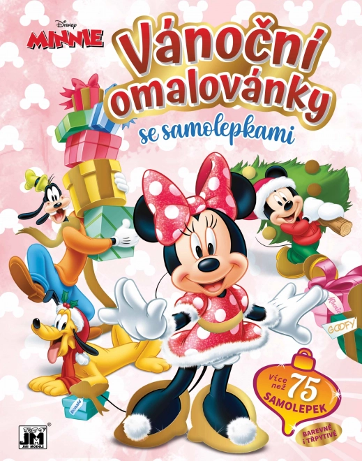 Karácsonyi Minnie színező matricákkal