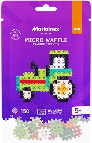 Micro Waffle építőkockák – traktor, 150 db