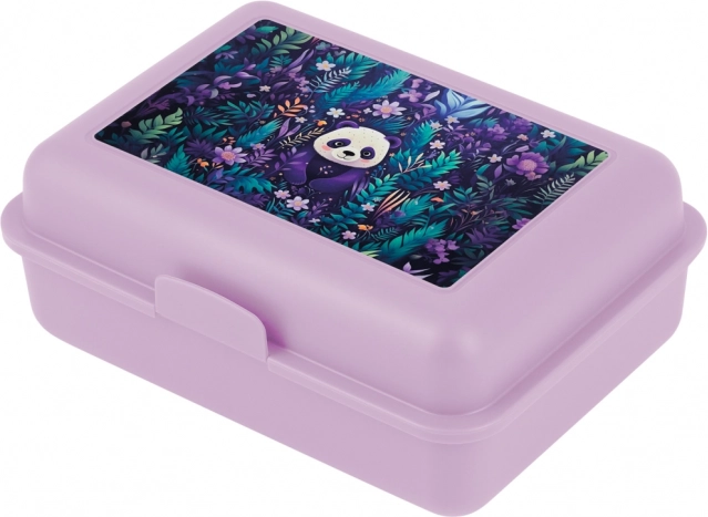 Uzsonnás doboz dzsungel- és panda-motívummal