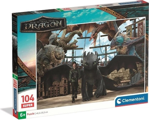 Clementoni SuperColor puzzle Így neveld a sárkányodat 104 darabos