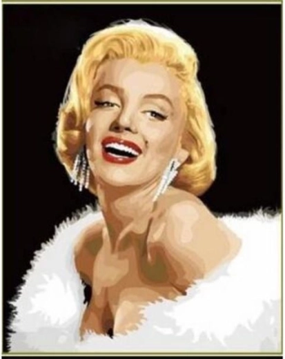Számozott kifestő készlet kereten 40 × 50 cm Marilyn Monroe