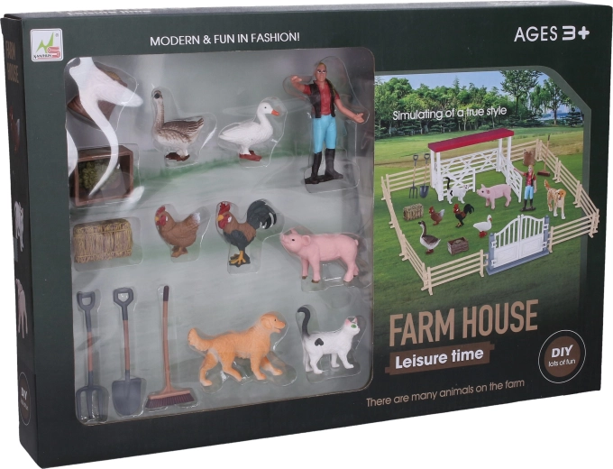 Farmkészlet 8 cm-es figurával