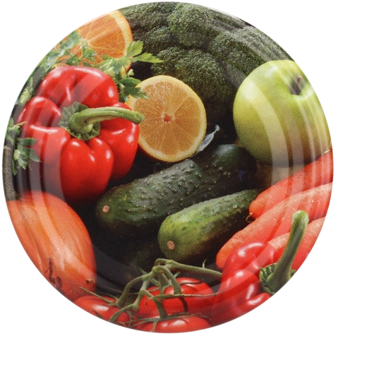 Díszes befőttesüveg-tetők készlete 100 mm (6 fül), 10 db