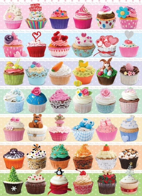 EUROGRAPHICS puzzle Cupcake ünnep 1000 darab