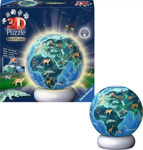 Ravensburger világító 3D puzzle Éjszakai Föld 72 darab