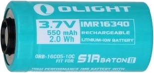 OLIGHT 3,7 V 550 mAh CR123A (IMR16340) újratölthető akkumulátor S1R Baton II-hez