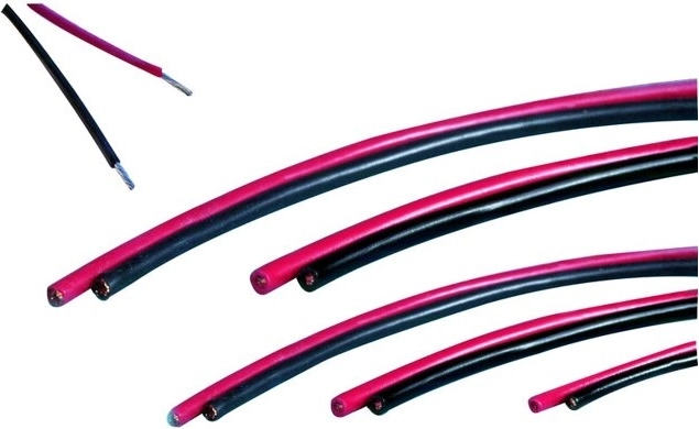 JAMARA szilikonvezetékek 1,5 mm², piros/fekete, 2 × 2 m