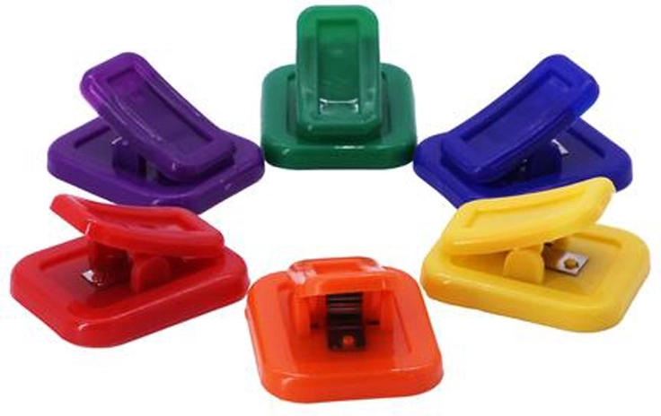 Toro mágneses jegyzetklipszek, 6 darabos készlet, színmix