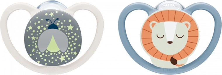NUK Perfect Match Air Night Firefly/Lion cumi 6–18 hó, 2 db
