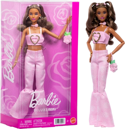 barbie deluxe style rózsaszín farmer – divatbaba kiegészítőkkel