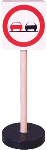 Babu fa közlekedési tábla – előzési tilalom