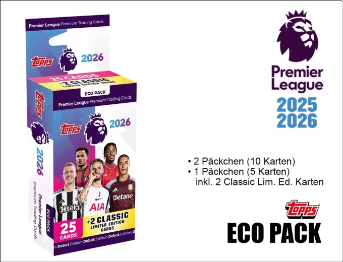 Premier League gyűjtőkártyák 2025/2026 eco pack - 1 db