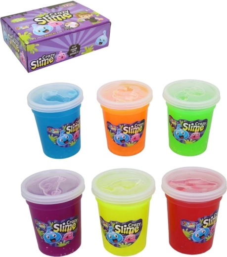 Crazy Slime – 12 színes pohár készlet állványban, 7 cm