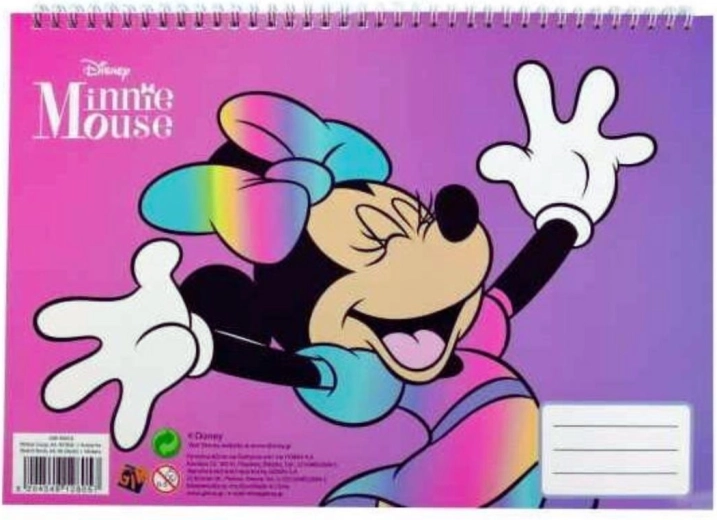 Spirálos füzet Minnie matricákkal - 1 db