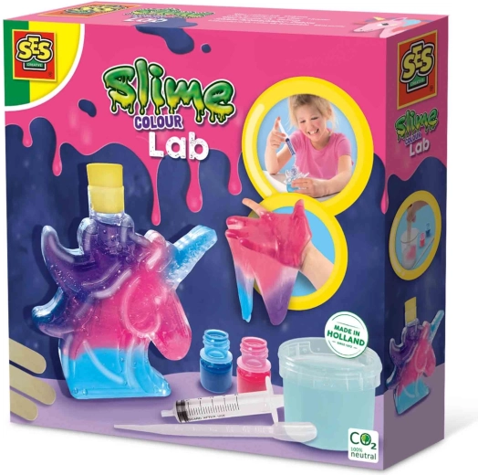 Színes unikornisos slime készítő készlet tubusban