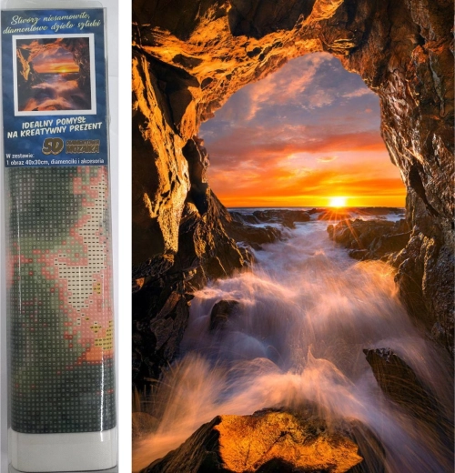 Gyémántszemes festés Naplemente 30 × 40 cm