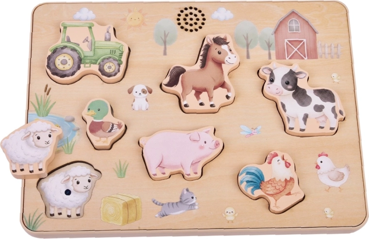 2Kids Toys farmi hangokat lejátszó bedugós puzzle
