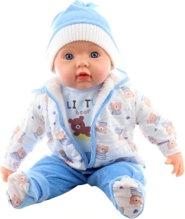 Baba kisfiú mackós öltözetben, 50 cm