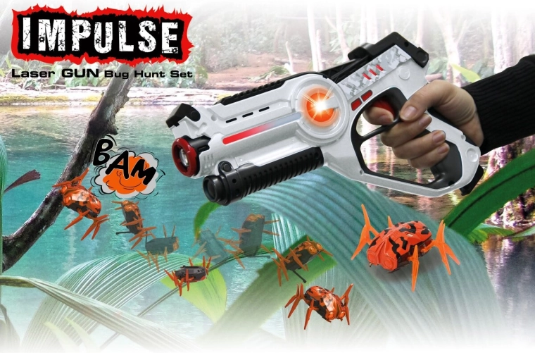 Impulse lézerpisztoly Bug Hunt szett fehér/narancs