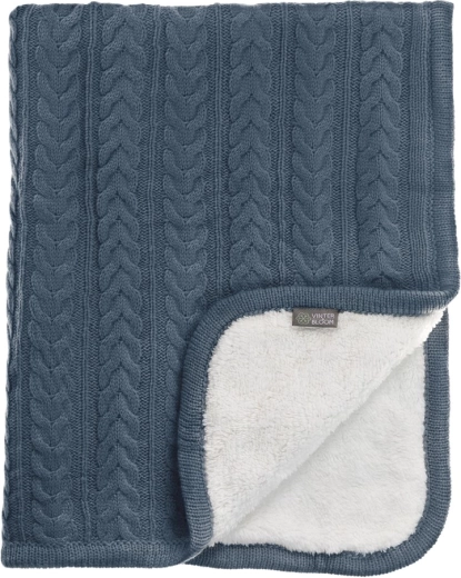 VINTER & BLOOM Cuddly Storm Blue takaró