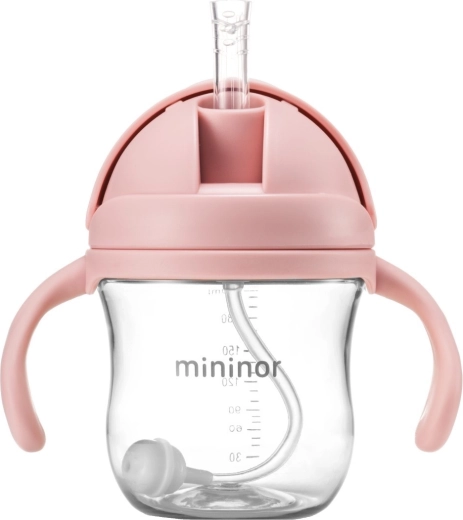 Mininor itatócsőrös tritán palack, rose, 330 ml