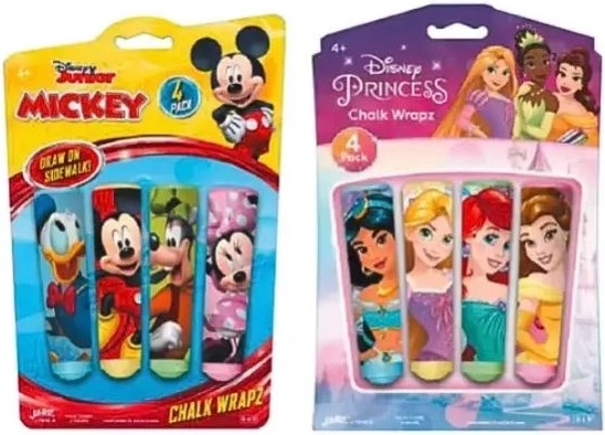 John Disney járdakréta, 4 szín, vegyes minták - 1 darab