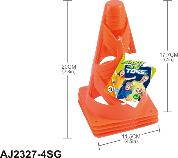 Edzőbóják 18 cm – készlet 4 db