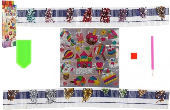 Gyémántfestő matricák Egyszarvúak és édességek